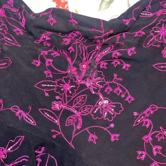Vintage Andretta Donatello Silk Beaded Sequin Embroidered Top - Picture 16 of 16